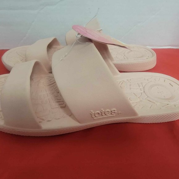 Totes Everywear Women's Hudson Slide Sandals size 11 New with tags Evening Sand - Picture 5 of 8